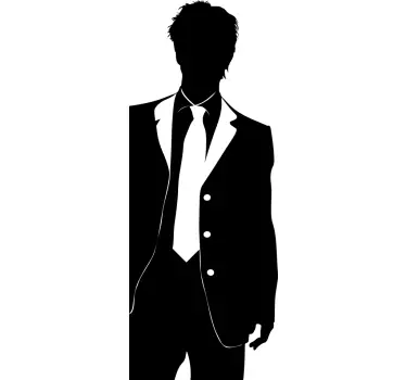 Cool Suited Guy Wall Sticker - TenStickers