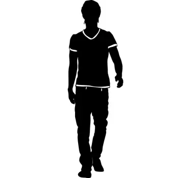 Man Silhouette Wall Sticker - TenStickers