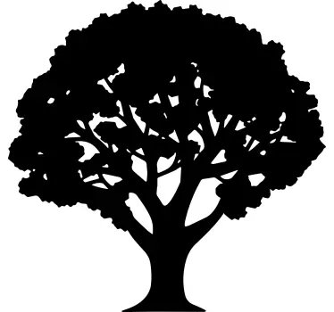 Tree wall decal creative tree silhouette - TenStickers