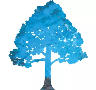 blue shades tree design Bedroom sticker - TenStickers