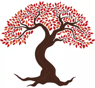 Tree wall decal elegant autumn tree - TenStickers