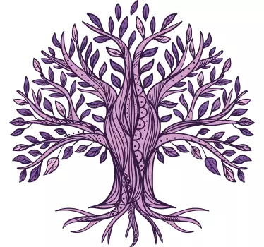 Plant sticker artistic purple tree - TenStickers