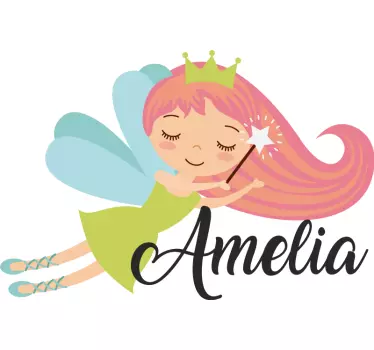 Wall sticker for kids fairy flying princess - TenStickers