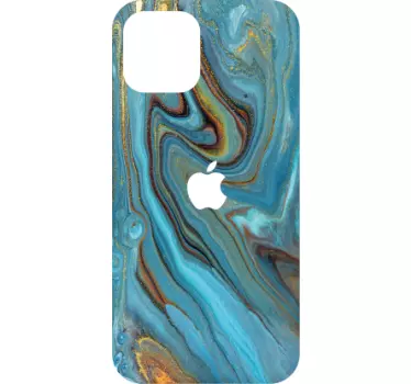 Iphone sticker swirling ocean tones - TenStickers