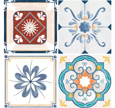 Kitchen wall cement style tile sticker - TenStickers