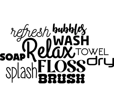 Relaxation concepts wall decal for bathroom - TenStickers