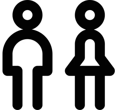 Icons for toilet glass door sticker - TenStickers