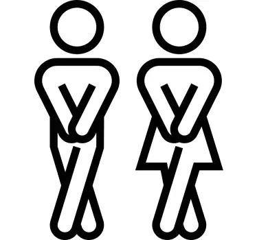 Funny toilet sign glass door sticker - TenStickers