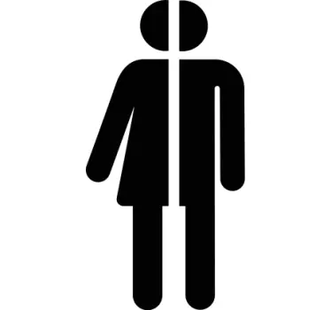 Gender Neutral Signage toilet sticker - TenStickers