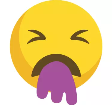 Wall sticker for kids melancholy emoji face - TenStickers