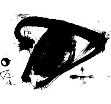 Abstract brush stroke wall art sticker - TenStickers
