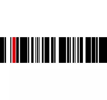 Lined Barcode Bedroom Sticker - TenStickers