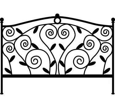 Wrought Iron Headboard Wall Decal - TenStickers