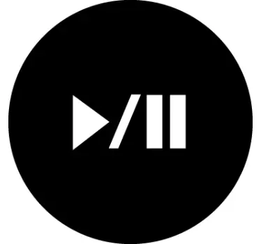 Play/Pause Button Laptop Sticker - TenStickers