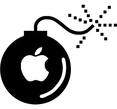 Apple Bomb Macbook Sticker - TenStickers