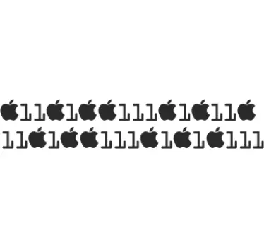 Apple Binary Code Mac Sticker - TenStickers