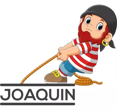Wall sticker for kids cute pirate character - TenStickers