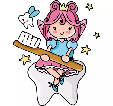 Wall sticker for kids tooth fairy design - TenStickers