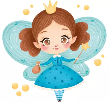 Little Fairy flying fairy tale wall decal - TenStickers