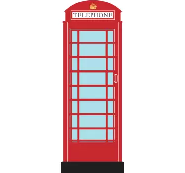 London red telephone box fridge sticker - TenStickers