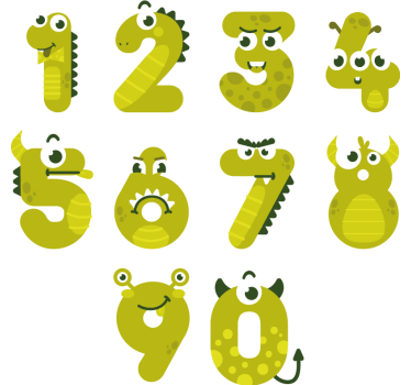 Numerical Reptiles recycling decal for bin - TenStickers
