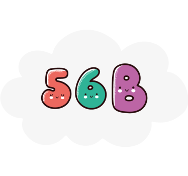 Cute numbered characters recycling decal for bin - TenStickers