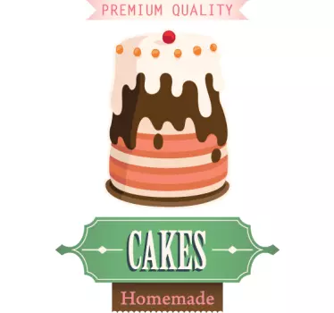 Advertising Cake Sign Decal - TenStickers