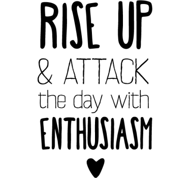 Motivational wall sticker rise up and conquer today - TenStickers