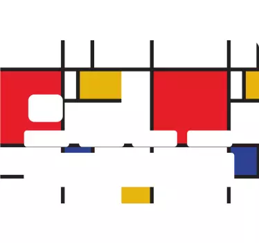 Mondrian geometric art credit card sticker - TenStickers