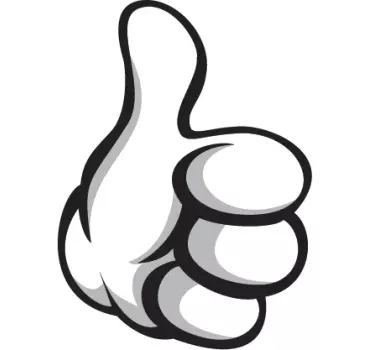 Thumbs Up Laptop Sticker - TenStickers