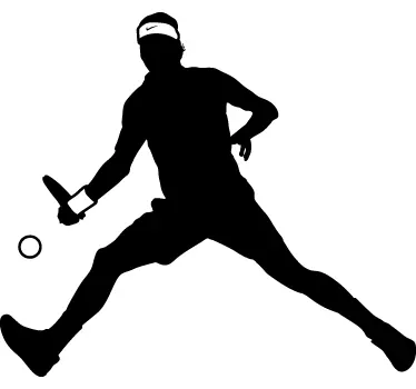 Tennis Player Silhouette Wall Sticker - TenStickers