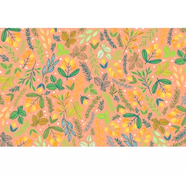 Vibrant floral motifs laptop skin - TenStickers