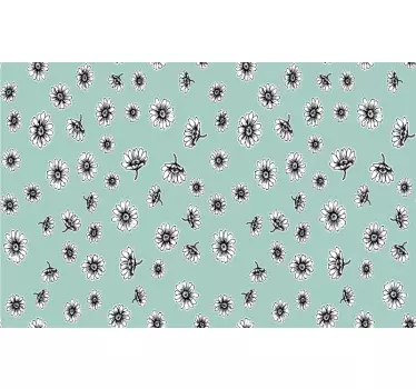 Laptop skin floral print design - TenStickers