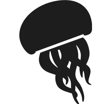 Laptop sticker stylish jellyfish silhouette - TenStickers