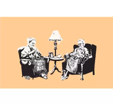 Laptop skin grandmothers sharing wisdom - TenStickers
