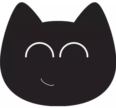 Laptop sticker adorable cat face design - TenStickers