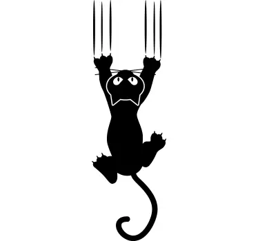 Monocolor design funny animal falling fridge sticker - TenStickers