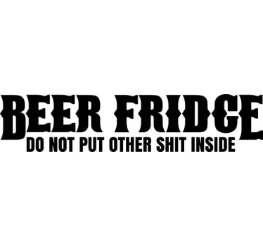 Funny beer fridge text fridge sticker - TenStickers