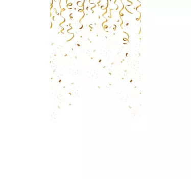 Falling golden confetti fridge decal - TenStickers