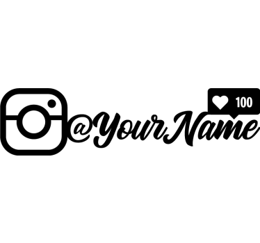 Custom Instagram name youth style for car car sticker - TenStickers