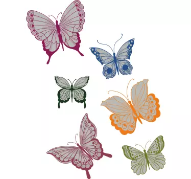 Butterfly wall decal lively butterfly collection - TenStickers
