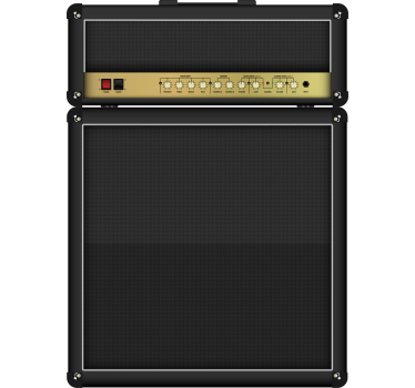 Rock guitar amplifier fridge sticker - TenStickers