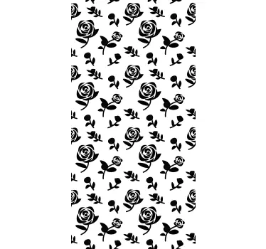 Floral monocolor pattern window decal - TenStickers