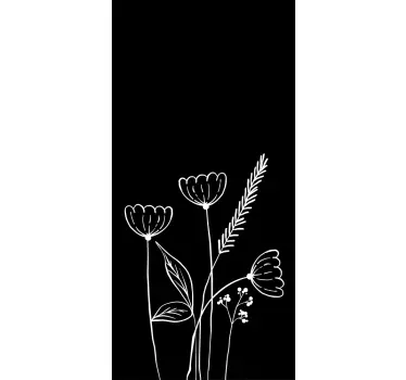 Six monocolor daisies shower sticker - TenStickers
