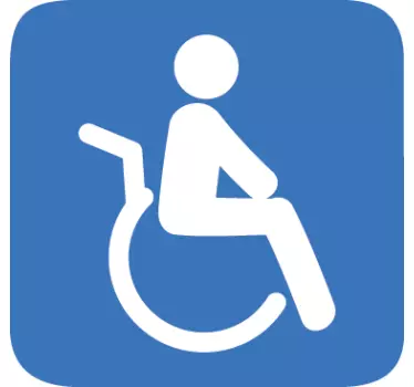 Disabled person sign car sticker - TenStickers