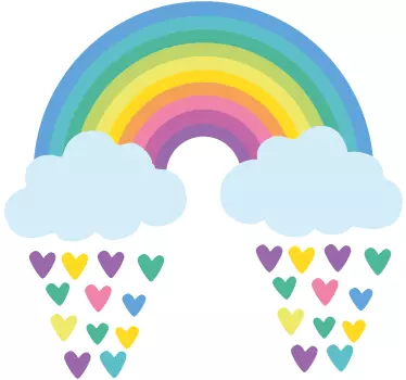 Funny multicolor rainbow illustration wall art - TenStickers