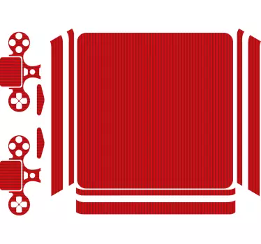Ps4 skin red striped skin - TenStickers