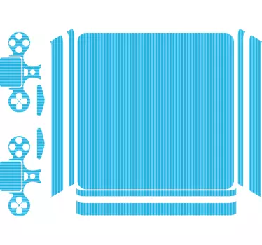Ps4 skin striped blue pattern - TenStickers