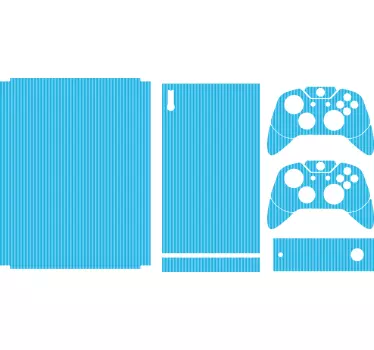 Xbox wrap azure striped wrap - TenStickers