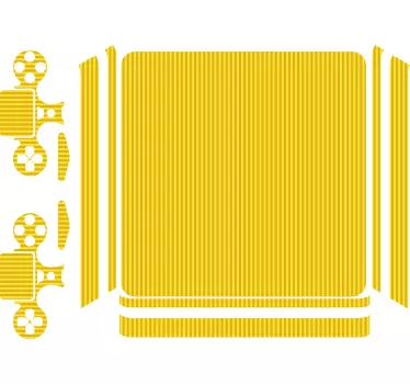Ps4 skin yellow ribbed cover - TenStickers